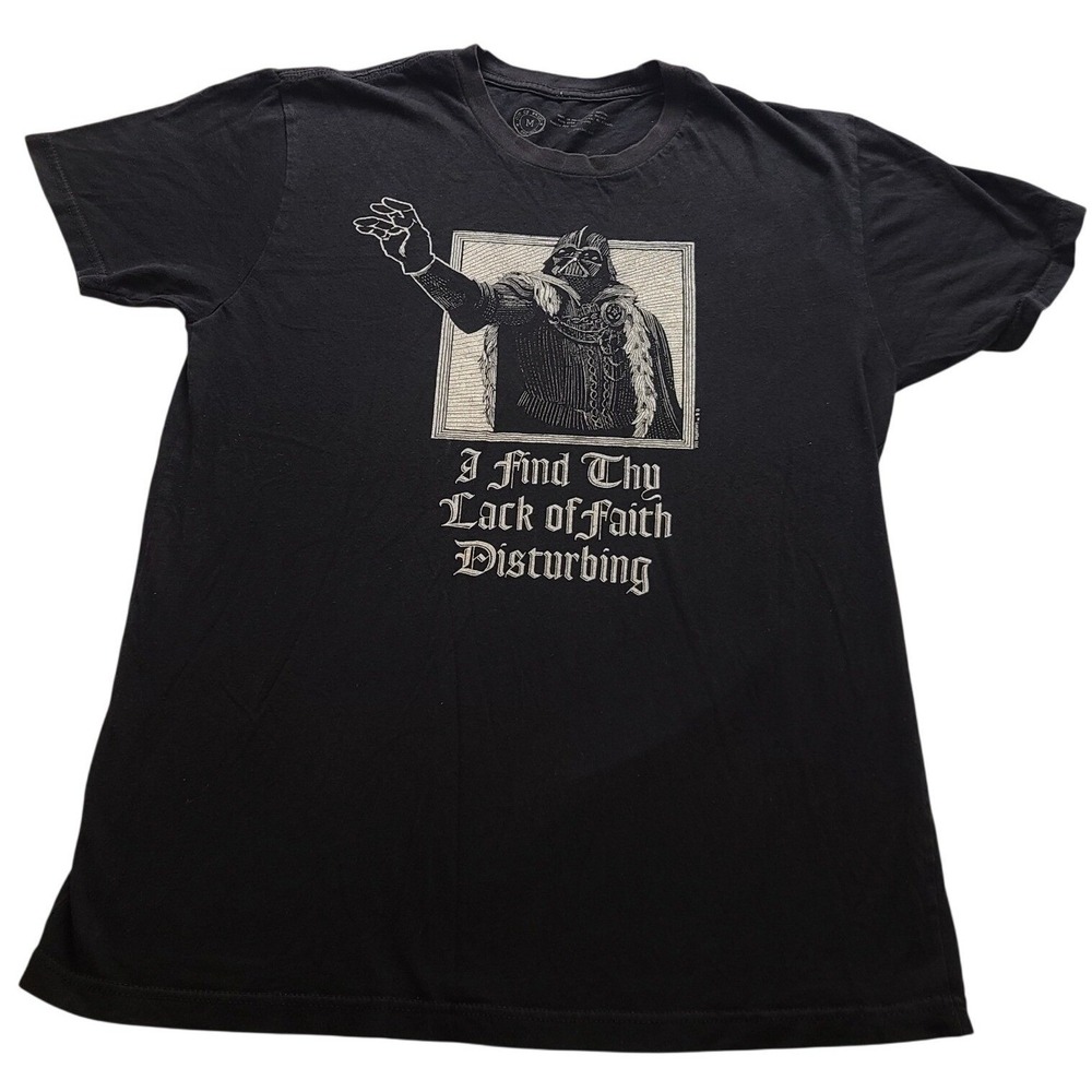 Out of Print Star Wars Darth Vader Lack of Faith Graphic Tee Black Men's Medium